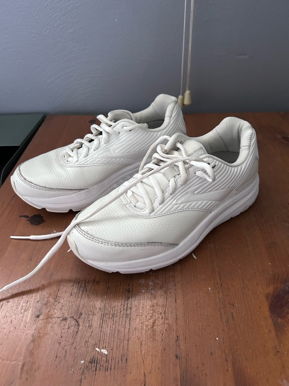 Brooks White Leather Sneakers